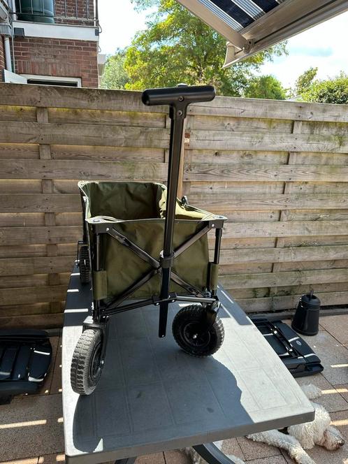 Opvouwbare Campart Bolderkar Groen- Zo Goed Als Nieuw!, Caravans en Kamperen, Bolderkarren, Zo goed als nieuw, Opvouwbaar, Ophalen