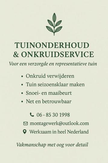 Tuin hulp onkruid verwijderen tuin beschikbaar voor biedingen