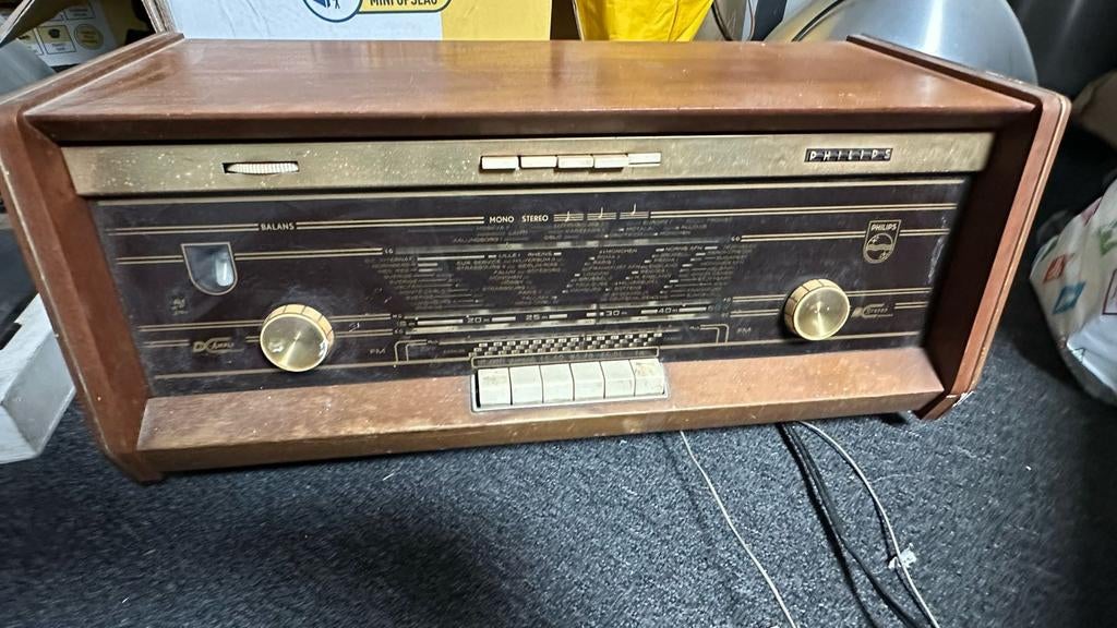 Vintage Philips Radio uit de jaren 60, Audio, Tv en Foto, Radio's, Ophalen, Gebruikt, Radio