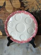 Onderbord eierdopjes boerenhoeve rood, Ophalen of Verzenden