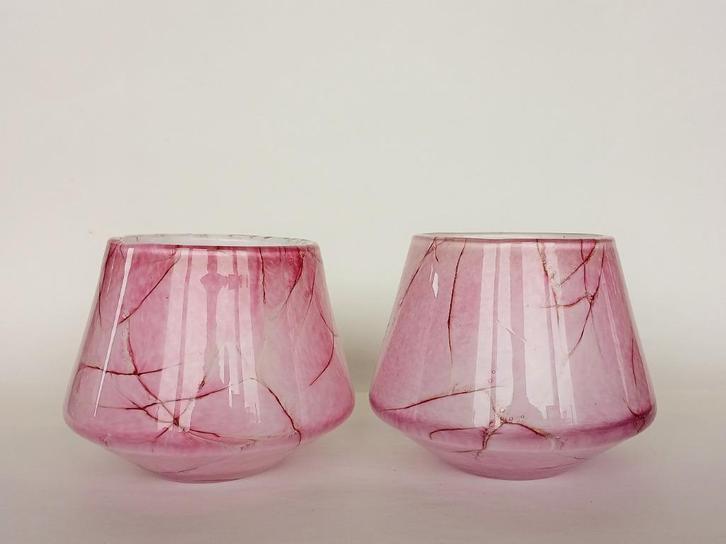 Vaas Fidrio (2x) Diamond, Antiek en Kunst, Antiek | Glas en Kristal, Ophalen of Verzenden