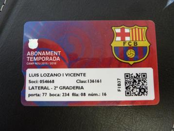 Seizoenkaart Abonament Barcelona 15-16 Lateral beschikbaar voor biedingen
