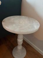Natuursteen bijzettafeltje, Huis en Inrichting, Tafels | Bijzettafels, Overige materialen, Minder dan 55 cm, Rond, Zo goed als nieuw