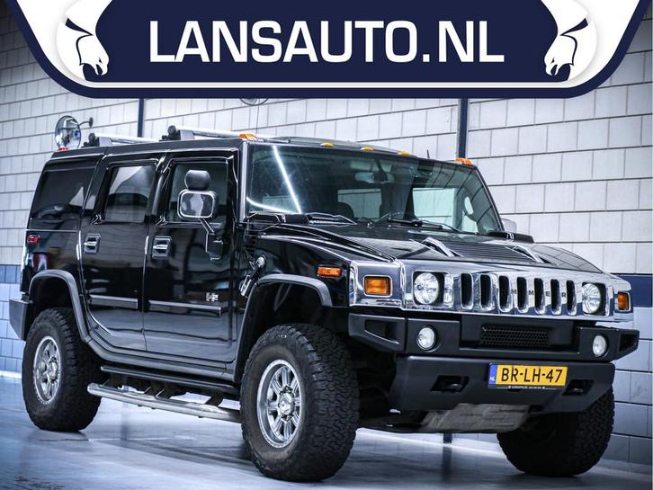 Hummer H2 6.0L V8 | Zwart leder | Schuif Kanteldak | LPG | G, Auto's, Vrachtwagens, Bedrijf, Te koop, Lederen bekleding, Overige merken