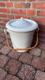 Oude po emmer met deksel keramiek, Huis en Inrichting, Emmers, Ophalen, Zo goed als nieuw, Kunststof, Met deksel
