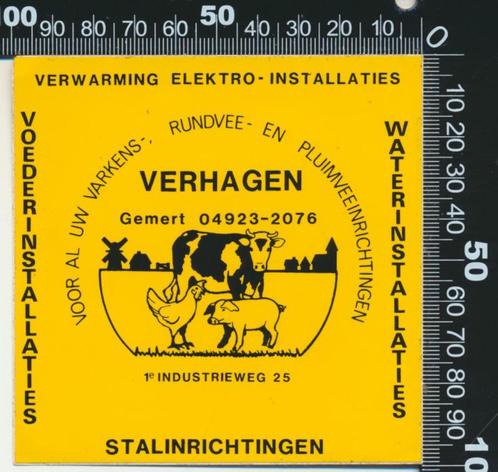 Sticker: Verhagen Stalinrichtingen - Gemert, Verzamelen, Stickers, Zo goed als nieuw, Overige typen, Ophalen of Verzenden