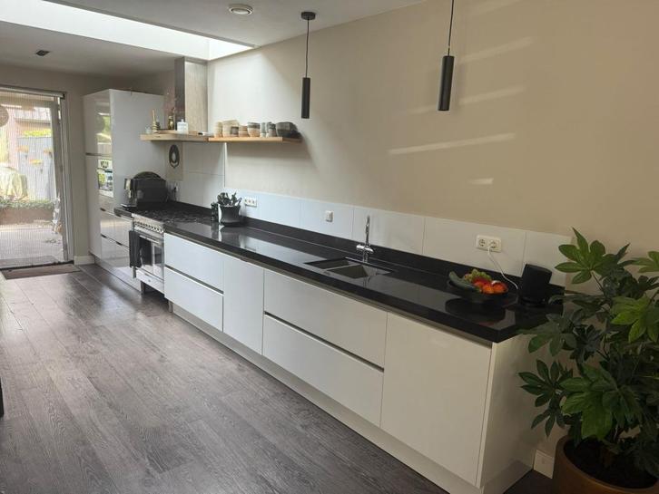 greeploze witte hoogglans keuken 6,30 meter  GEDEMONTEERD, Huis en Inrichting, Keuken | Complete keukens, Zo goed als nieuw, Enkelwandige keuken