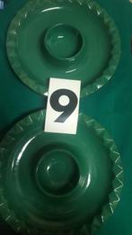 schalen [ 9 ] groen aardewerk, Ophalen of Verzenden