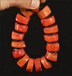 Large Antique Natural Red Coral Bracelet, Ophalen of Verzenden
