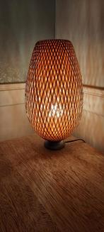 Bambu tafellamp handgemaakt (2 stuks), Huis en Inrichting, Ophalen, Zo goed als nieuw, Trendy, Minder dan 50 cm