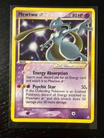 Mewtwo Gold Star Holon Phantom 102/110 LP, Ophalen, Zo goed als nieuw, Losse kaart, Foil