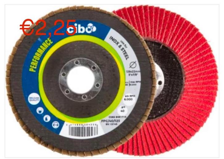 Cibo fpc/40/125 Lamellenschijven SALE!, Doe-het-zelf en Verbouw, Gereedschap | Slijpmachines, Ophalen of Verzenden