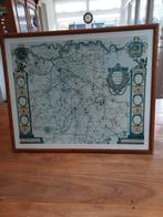 Landkaart Brabant, 59 x 48, ingelijst, Minder dan 50 cm, Gebruikt, Ophalen of Verzenden, Minder dan 100 cm