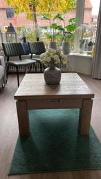 Salon tafeltje 70x70x45 hoog eiken hout/grijs kleur, Huis en Inrichting, Tafels | Salontafels, Ophalen, Nieuw, 50 tot 100 cm, Minder dan 50 cm