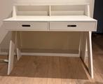 Wit houten bureau Basic Label - 111cm breed, Huis en Inrichting, Bureaus, Ophalen, Gebruikt, Bureau