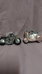 Kerstballen in de vorm van een motor en scooter, Ophalen, Nieuw
