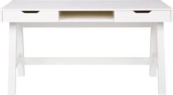 WOOOD Nikki Bureau - Grenen - Wit - 75x140x62 beschikbaar voor biedingen