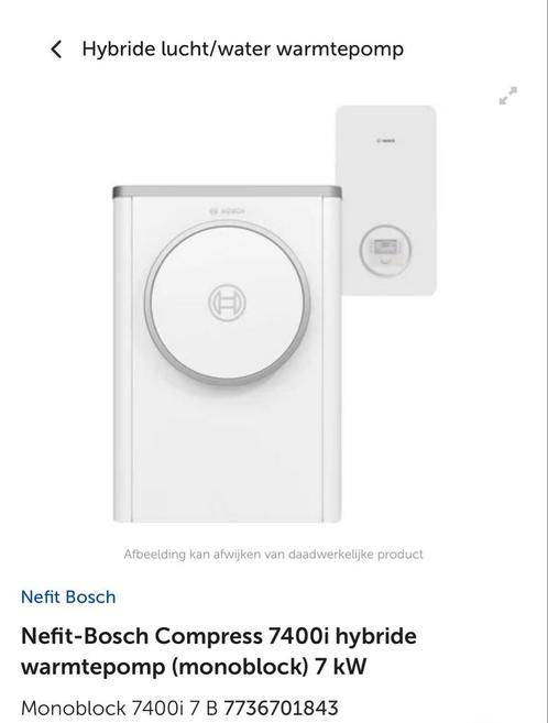 Bosch compress hydrid 7400i 7 B warmtepomp, Doe-het-zelf en Verbouw, Verwarming en Radiatoren, Nieuw, Overige typen, 800 watt of meer
