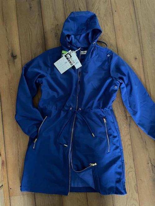 Prachtige NIEUWE tussenjas/parka softshell DANEFAE * mt L, Kleding | Dames, Jassen | Zomer, Nieuw, Maat 42/44 (L), Blauw, Ophalen of Verzenden