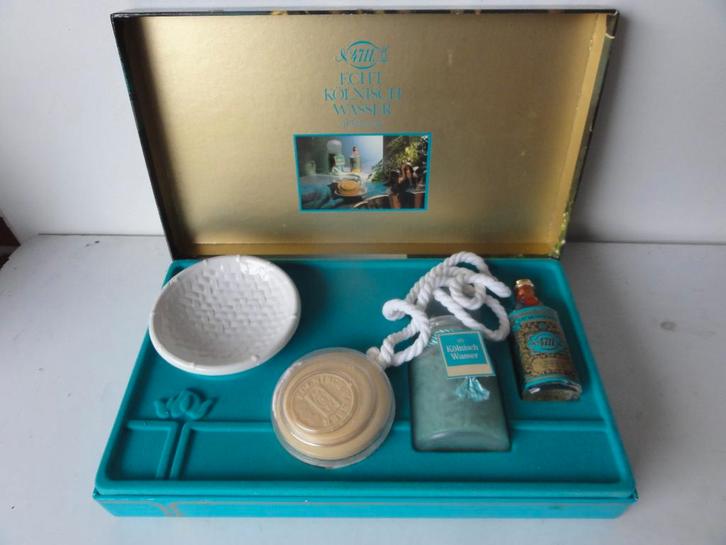 VINTAGE  Grote luxe geschenkverpakking Muelhens 4711, Verzamelen, Parfumverzamelingen, Nieuw, Parfumfles, Gevuld, Verzenden