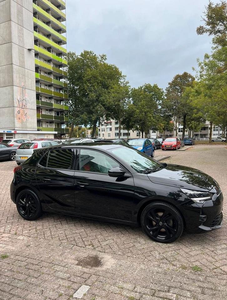 Opel Corsa 2021 1.2 GS-Line Turbo 100pk All Black, Auto's, Opel, Particulier, Corsa, ABS, Achteruitrijcamera, Adaptieve lichten