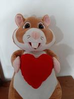 AH hamster knuffel valentijn met hart 40 cm, Ophalen of Verzenden