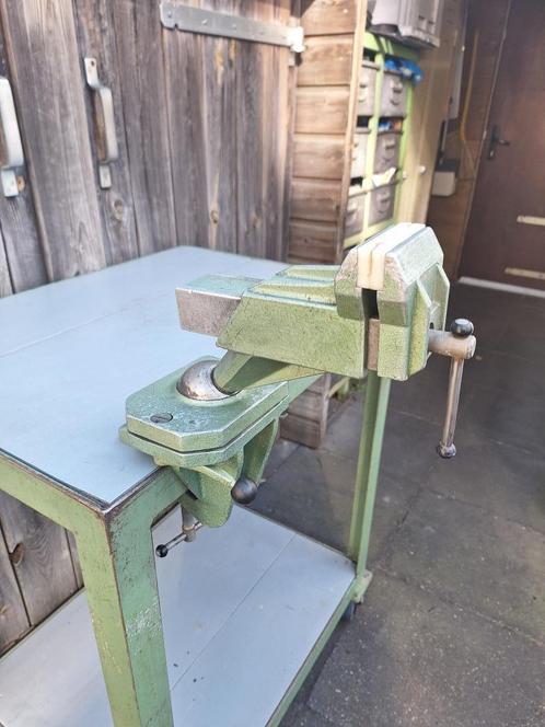 Unispann klem bankschroef 80mm bekbreedte, Doe-het-zelf en Verbouw, Gereedschap | Handgereedschap, Gebruikt, Ophalen of Verzenden