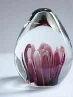 Vintage Art Glass Paperweight - Purple Flower - 585g, Ophalen of Verzenden