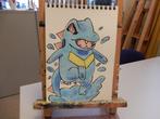 Kunst Tekening “Pokemon Totodile” MEdO, Aquarel., Ophalen