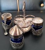 zilveren peper,zout,mosterdstel djoka, Antiek en Kunst, Ophalen of Verzenden, Zilver
