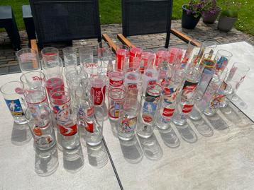 Coca Cola Glazen Verzameling - 49 Stuks beschikbaar voor biedingen