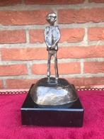 bronzen beeldje, de jonge reiziger, Ophalen of Verzenden, Brons