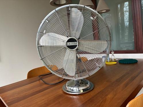 Fantastische vintage Cinni ventilator chroom India, Witgoed en Apparatuur, Ventilatoren, Gebruikt, Tafelventilator, Ophalen of Verzenden