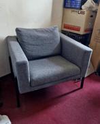 Fauteuil blauw/grijs (stoel), Huis en Inrichting, Fauteuils, Ophalen, 75 tot 100 cm, Zo goed als nieuw, 75 tot 100 cm