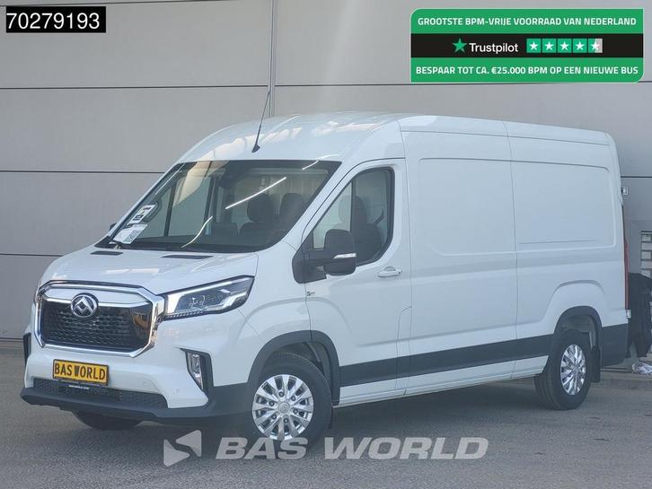 Maxus eDELIVER 9 204pk Elektrisch L3H2 WLTP 398km 89kWh Snel, Auto's, Bestelauto's, Bedrijf, Te koop, Airconditioning, Bluetooth