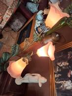 Art Nouveau Stijl Design Lamp–160 cm–3 Roze Opaline Kelken, Ophalen