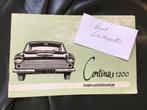 Ford Cortina 1200 instructieboekje, Auto diversen, Ophalen of Verzenden