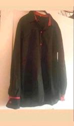 Zwart met rood overhemd, Ophalen of Verzenden, Zo goed als nieuw, Zwart, Halswijdte 41/42 (L)
