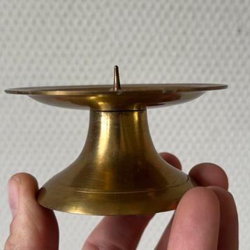 Vintage Messing Mini Stompkaars Kandelaar, Koper, Kaars beschikbaar voor biedingen