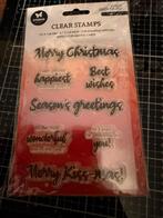 Stempel studio light kerst wensen, Hobby en Vrije tijd, Stempelen, Ophalen of Verzenden, Zo goed als nieuw, Clearstamp