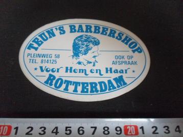 sticker rotterdam teun's barbershop voor hem en haar pleinwg beschikbaar voor biedingen