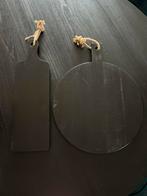 Twee houten zwarte dienbladen, Ophalen, Gebruikt, Hout