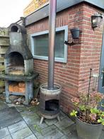 Terrashaard gemaakt van biervat, Ophalen, Gebruikt, Vuurton