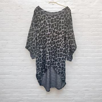 Made in Italy Tuniek Universele Maat Bruin Zwart Panterprint beschikbaar voor biedingen