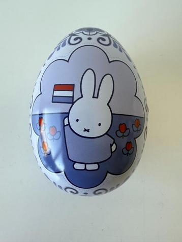 Paasei, ei blik, metaal Delfts blauw Nijntje 14 cm / Bruna beschikbaar voor biedingen