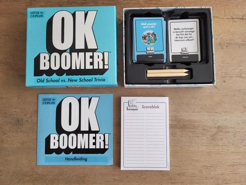 spel OK Boomer!, Hobby en Vrije tijd, Gezelschapsspellen | Bordspellen, Zo goed als nieuw, Een of twee spelers, Drie of vier spelers