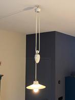 Vintage Plafondlamp met Katrol, Huis en Inrichting, Ophalen of Verzenden, Zo goed als nieuw, Glas, 75 cm of meer