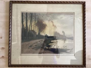 Aquatint, aquarel, Henri Jourdain (1863-1931), antiek beschikbaar voor biedingen