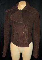 Mooie bruine vintage leren Jas van Kookai Maat M-40, Ophalen of Verzenden, Gedragen, Maat 38/40 (M), Bruin