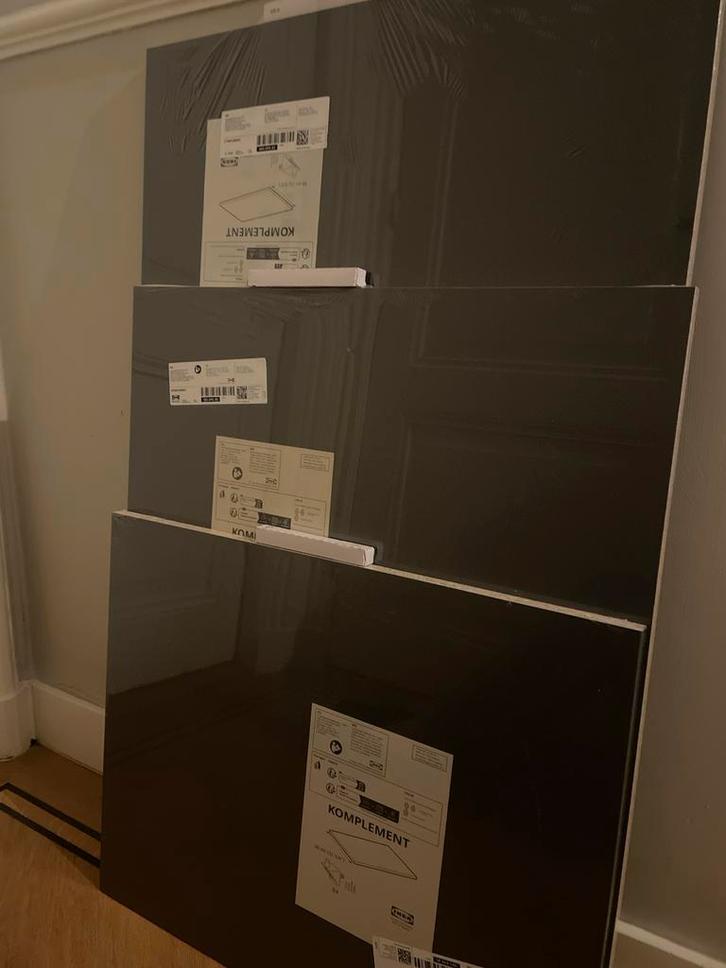 Ikea Pax Komplement Planken - Antraciet - Nieuw!, Huis en Inrichting, Kasten | Kledingkasten, Nieuw, Minder dan 100 cm, Minder dan 50 cm